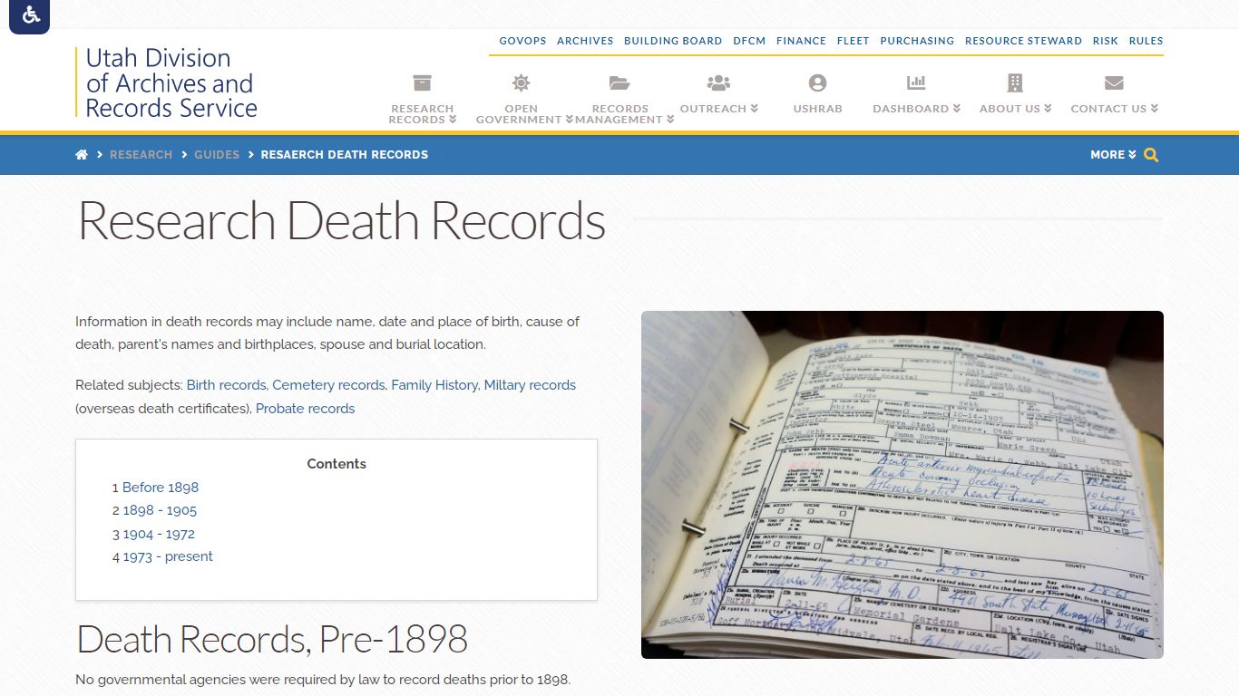 Research Death Records - Utah State Archives and Records ...